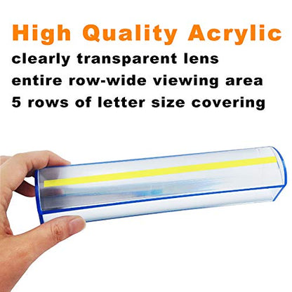 MAGDEPO 3X Raised Bar Magnifier 8" Dome Top Reading Magnifier Optical Acrylic Magnifying Glass with Stand Desktop for Elderly and People with Low Vision Reading Small Prints, Books, Newspapers, etc.
