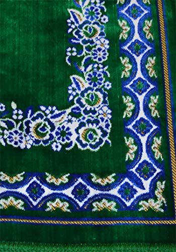 Islamic Prayer Rugs Made in Turkey with Fine Velvet (Green)