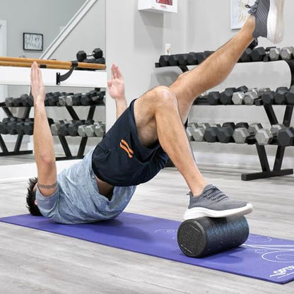 OPTP AXIS Firm Foam Roller, High Density Foam Roller for Physical Therapy, Yoga, Pilates, Fitness Exercise and Sports Training (Black, 12" X 6" Round) - color: Black - 12" X 6" Round