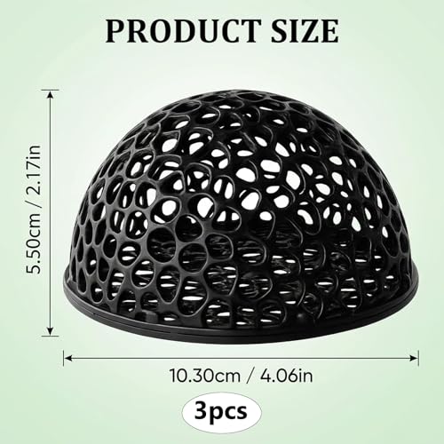 3Pcs Black Shrimp Caves, Shrimp Hides for Aquarium, Shrimps Hide Decorations, Aquarium Hideout, Fish Tank Porous Cave Shelter Hideout for Shrimps and Small Fish