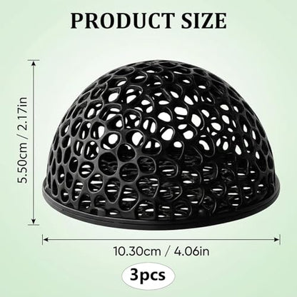 3Pcs Black Shrimp Caves, Shrimp Hides for Aquarium, Shrimps Hide Decorations, Aquarium Hideout, Fish Tank Porous Cave Shelter Hideout for Shrimps and Small Fish