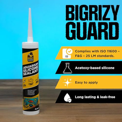 Aquarium Silicone Sealant Black 2x10.14 Fl oz Cartridge - Aquarium Safe Silicone for Fish & Plants | 100% Waterproof, Premium, Non-Toxic, Solvent Free, Strong Bond, Fast Curing (2 Pack) - size: 2 Pack