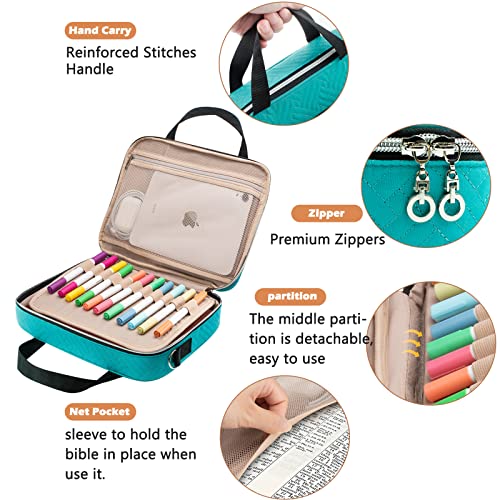 Aplufine Large Bible Case for Women-Bible Covers-Bible Carrying Case-Book Bags and Totes for Women with Detachable Shoulder Strap, Bible Gift