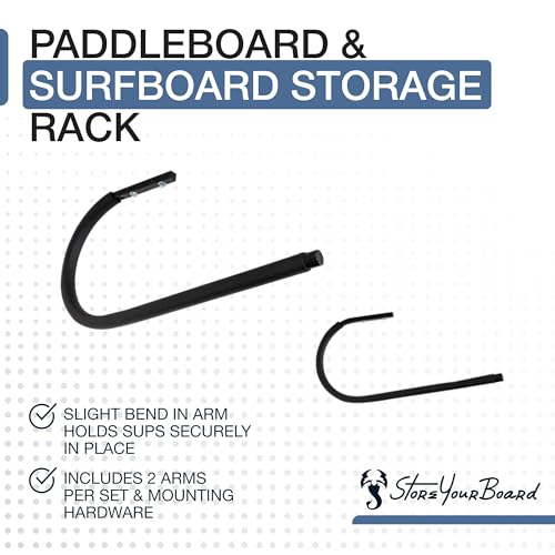 StoreYourBoard Stand Up Paddle Board and Kayak Rack - Surfboard Wall Mount and Garage Ceiling Storage Racks - Heavy-Duty Indoor Board and Paddle Organizer - Space-Saving Kayak Wall Mount - X-Large
