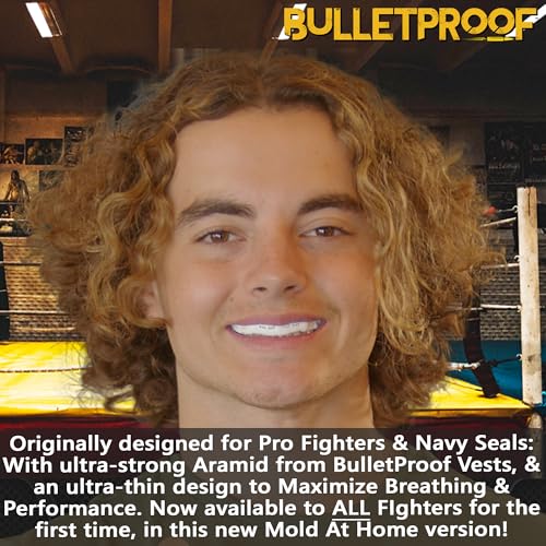 Bulletproof MMA & Boxing Mouth Guard: Thinnest Most Breathable Mouthguard! | 3X Stronger for Fighting: Boxing, Martial Arts, Muay Thai, Taekwondo, Sparing, Jiu Jitsu etc. Men & Women. Braces Option too! - color: Lava Black, size: FIGHTING