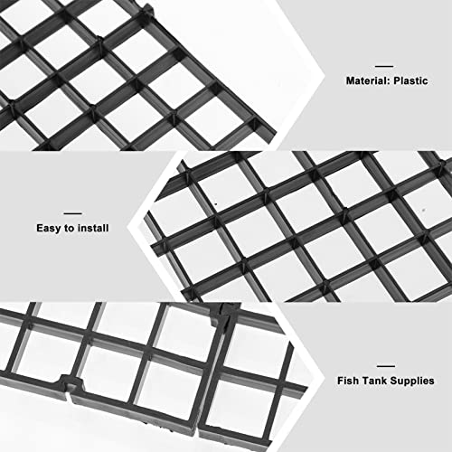 COLLBATH 10pcs Fish Tank Grid Divider Tray Aquarium Separation Net for Breeding and Aggressive Fish Easy Installation Isolation Board for Bottom Use