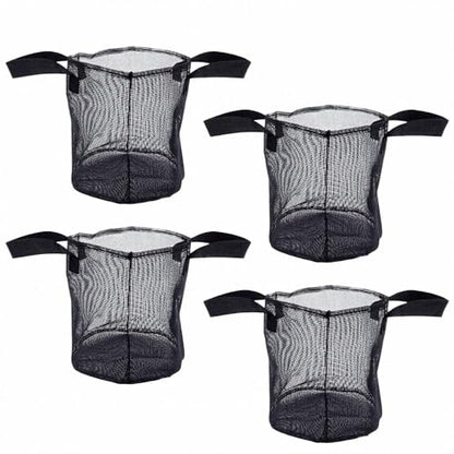 Fabater 4PCS Aquatic Plant Pots, Reusable PVC Pond Planting Bags with Sturdy Handles, Aquatic Plant Baskets, Grow Bags for Island Live Aquarium Flowers, Convenient to Storage (Round) - size: Round