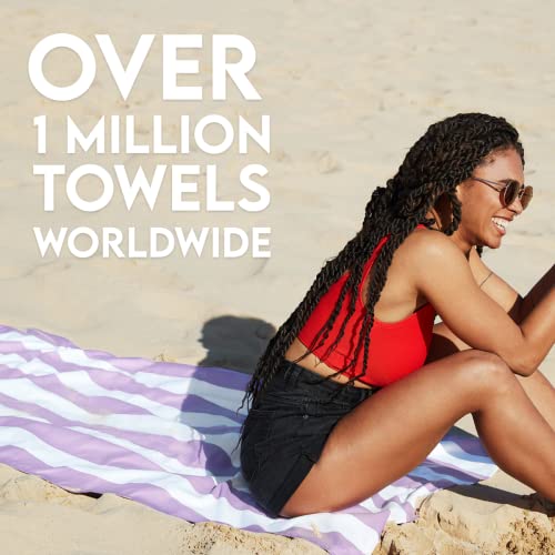 Dock & Bay Beach Towel - Quick Dry, Sand Free - Compact, Lightweight - 100% Recycled - Includes Bag - Cabana Light - Lombok Lilac - Extra Large (200x90cm, 78x35) - color: Cabana Light - Lombok Lilac, size: Extra Large (200x90cm, 78x35")