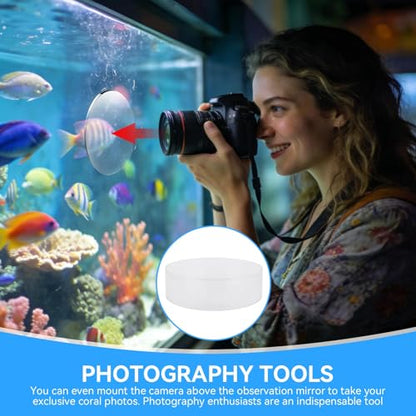 Clear Acrylic Coral Viewer, Aquarium Fish Photograph Cylinder Fish Tank Coral Observe Lense Magnifier Fish Tank Accessory for Viewing Coral and Taking Pictures(250mm)