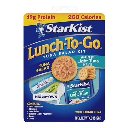 StarKist Lunch-To-Go Chunk Light Mix Your Own Tuna Salad, 4.5oz, 1-Pack | 19g Protein Per Serving, Ready to Eat, No Draining, 260 Calories Per Serving, Perfect for Meals and Snacks - size: 4.5 Ounce (Pack of 1)