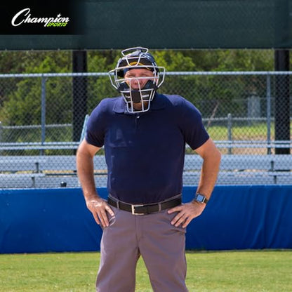 Champion Sports 13" Outside Plastic Shield Pro Model Umpire Chest Protector - Soft Foam Padded Chest Protector - Adult