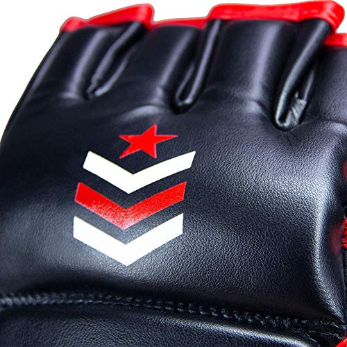 Revgear Premier MMA Grappling Gloves | Multi-Purpose, MMA, Kickboxing, Martial Arts and Boxing | Comfortable and Durable - color: Red/Black, size: Large