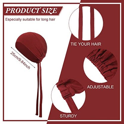 4 Pieces Women Under Scarf Hat Hijab Cap Islamic Muslim Under Scarf Turban Beanie Cap - color: Blue,white, size: One Size