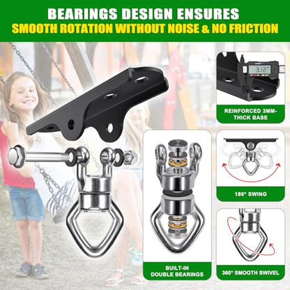360° Swivel Swing Hanger with Ball Bearing Swing Ceiling Mount Hanging Chairs Hanger 900 LBS Capacity Aerial Silks Mount Hardware for Hammock Chair, Porch Swings, Tire Swings, gym rings, Heavy Bag - color: Ball Bearing 360° Swivel Diamond Hook ( 1 Pack )