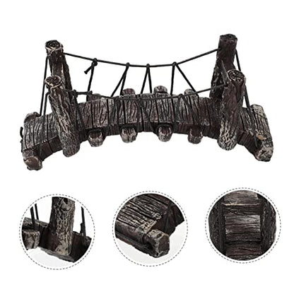 Veemoon Fish Tank Simulation Rope Bridge Aquatic Ornament for Landscape Decoration
