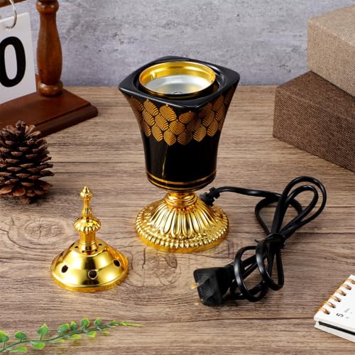Ciieeo Electric Incense Burner Middle Eastern Style Plug-in Censer for Home Decor Bedroom Living Room Air Purification Relaxation 7.67X2.95X2.95In Us Plug