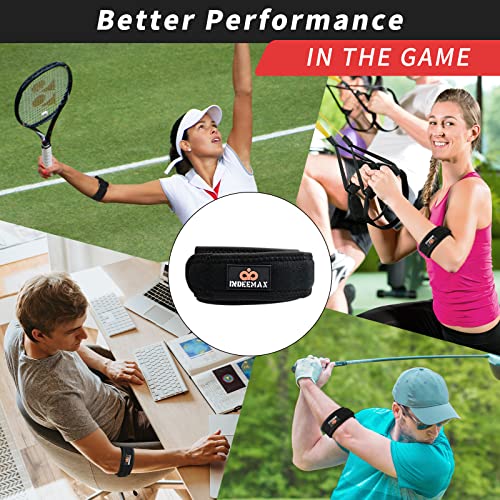 Elbow Brace for Tendonitis and Tennis Elbow for Women Men, 2 Pack Golfers Elbow Brace Counterforce Band with Compression Pad, Effective Tendon Pain Relief, Black - color: Black