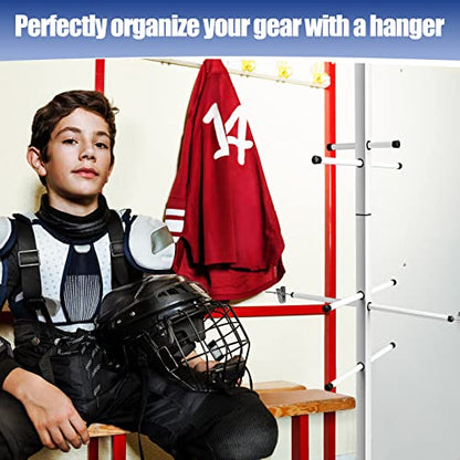 Hockey Gear Drying Rack Metal Sports Equipment Dry Rack Hockey Gear Dry Holder Adjustable Clips and Wrist Band for Drying and Storing Adult and Child Sport Equipment 55 x 22 Inch