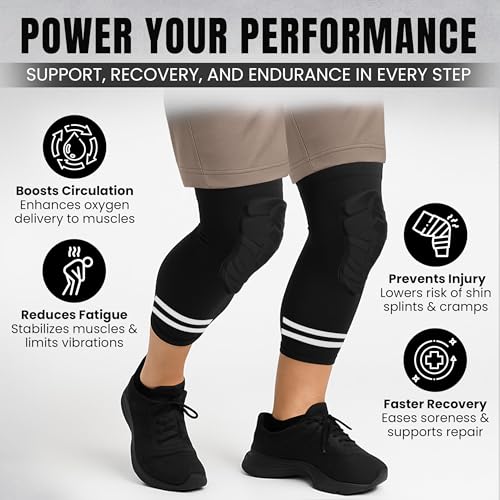 Dirt Defence Basketball Knee Pads - 2Pcs X-Large Size Padded Knee Compression Sleeve for Legs - EVA Shock-Absorbing Support for Sports Training and Recovery - Volleyball, Soccer, Weightlifting, Baseball - X-Large - size: X-Large