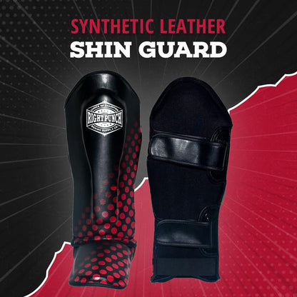 Shin Guards Kickboxing Leg Pads with Instep Protection, Muay Thai MMA Martial Arts Kicking Sparring Training Gear - color: Black & Red, size: Small