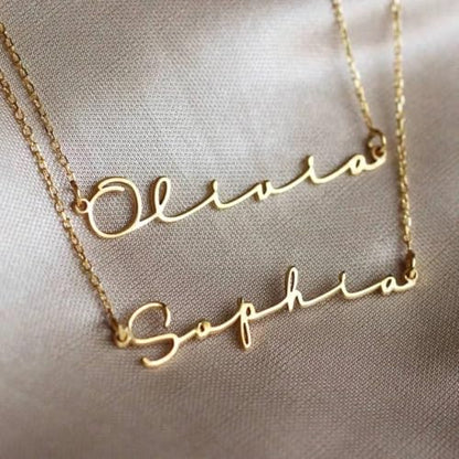 Custom Name Necklace, 18K Gold Plated Nameplate Personalized Jewelry Gift for Women - color: Style-08
