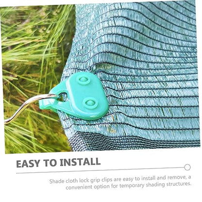 Ciieeo 50pcs Shade Cloth Clips Plastic Mesh Clip for Garden Netting Greenhouse Sunshade Tarp Easy to Install Reusable