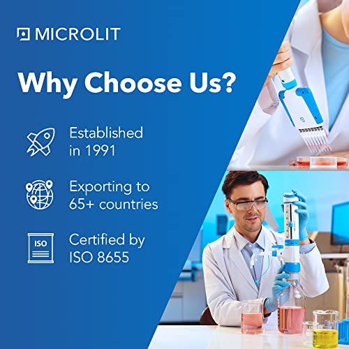 MICROLIT Single-Channel Pipettes with Adjustable Volume, Accurate and Calibrated Ergonomic Design Adjustable Micropipette for 20-200ul Liquid Capacity, Compatible with 200ul Pipette Tips - size: 20-200ul, style: Single-Channel