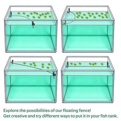 Psyqtsuary Floating Plant Corral for Aquarium, Floating Plant Fence for Aquarium Accessories, Fish Tank Plant Fence Adjustable Height with Water Level, Suitable for All Floating Plants and Aquariums