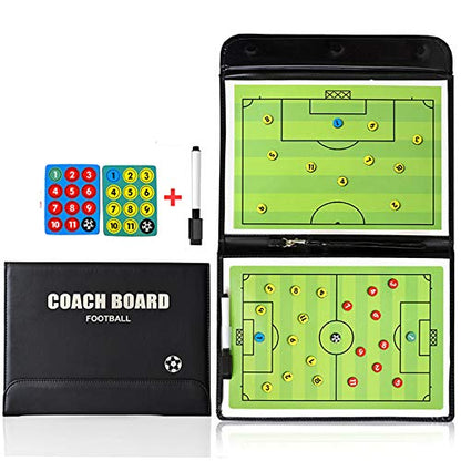 Pure Vie Portable Magnetic Soccer Coaching Board Football Tactics Clipboard | Soccer Strategy Whiteboard for Coaches Training and Matches, Dry Erase Board with Magnet, Pen Football Sport Coach Must Haves - color: 20.86'' X 12.20''