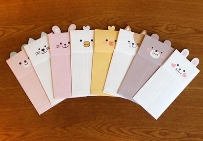 8 Pcs Money Envelopes Cash Envelopes, 8 Designs, 3.35 x 6.77 Inch (Cute Animal) - style: Cute Animal