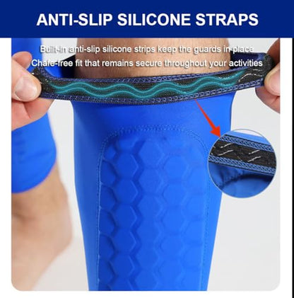 2 Pack Soccer Shin Guards Soccer Adult, Soccer Shin Guards for Kids Soccer Shin Pad with Honeycomb Pads, Shin Defender Shin Guard Sleeves, Ski Shin Guards Ski Shin Pads - color: Green, size: Large