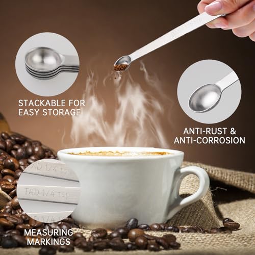 4 PCS 1/4 Teaspoon (1/4 Tsp | 1.25 mL | 1.25 cc) Single Measuring Spoon, Stainless Steel 1/4 Tsp Small Measuring Spoon Mini Measuring Spoons - size: 1/4 Teaspoon