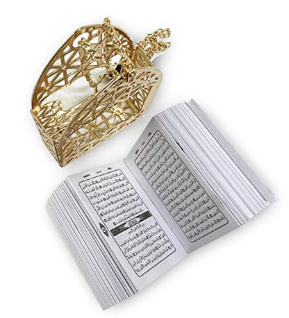 Islam Car Rear Mirror Mini Hangers - Islamic Ornament Al-Quran Ramadan Eid Muslim Car Décor Hanging Charm Decor Interior Accessories (Gold - Black)