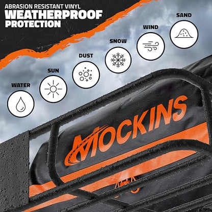 Mockins 20 Cu.Ft. Roof Cargo Bag for Top of Car | 53"x40"x17" All-Weather Rooftop Cargo Carrier Bag | Abrasion-Resistant Vinyl Car Top Carrier Without Roof Rack w/Mat, Straps, Hooks, Lock & Carry Bag - size: Bag: 53"x40"x17"