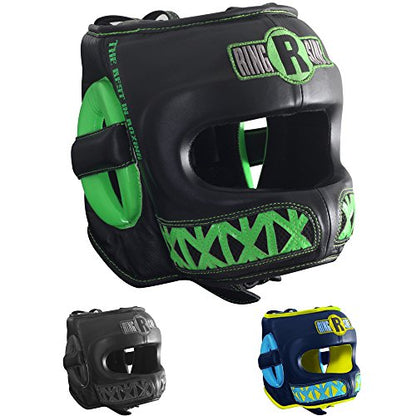Ringside Youth Deluxe Face Saver Boxing Muy Thai MMA Sparring Head Protection Kids Headgear - color: Black, size: Medium