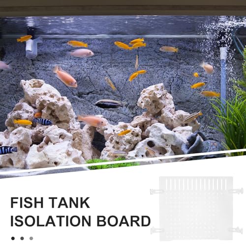 Hemoton Fish Tank Divider Acrylic Isolation Board with Suction Cups 35x30cm Aquarium Partition for Fish Shrimp Separation