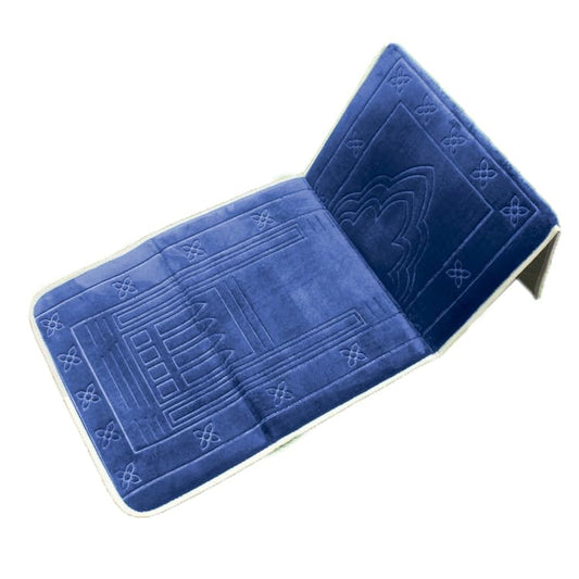 Foldable Travel Prayer Mat, Blue, 21.65"x16.54"x1.97", 3.86 lbs - color: Blue