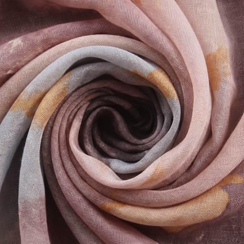 Hijab Scarf for Women Fashion Printed Modal Hijab Head Wrap Scarves Lightweight Long Scarf Shawls - color: Watercolor Pink
