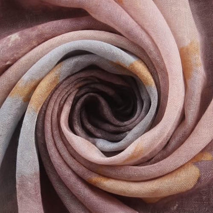Hijab Scarf for Women Fashion Printed Modal Hijab Head Wrap Scarves Lightweight Long Scarf Shawls - color: Watercolor Pink