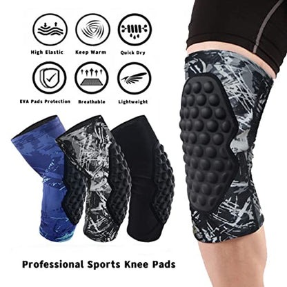 Topeter Knee Compression Sleeves for Bike, Weightlifting, Roller Skating, Rugby, 1 Pair (Blue XL) - color: Blue, size: X-Large