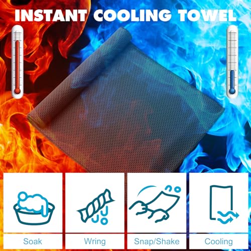 Honoson 20 Packs Cooling Towel Ice Towel Microfiber Sports Towel Breathable Chilly Towel with Bag Wet Towel for Neck Men Women Stay Cool Yoga Gym Golf Workout Travel Camping Beach Accessories - size: 16 x 43 inch