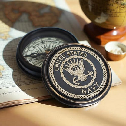 Personalized Brass Compass with Wooden Box – Custom Engraved Inspirational Compass Gift for Birthday, Wedding, Anniversary, Graduation, Retirement & Special Milestones