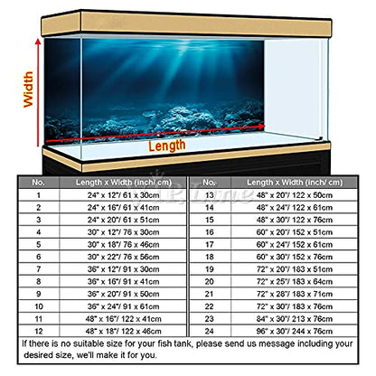 Seabed Coral Aquarium Background Poster PVC Fish Tank Decorations Landscape (48" x 30"/ 122 x 76cm) - size: 48" x 30"/ 122 x 76cm