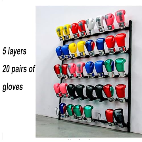 Boxing Glove Storage Rack, Wall Mount Gloves Dryer Holds 20/40 Pairs, Professional Hanging Glove Display Stand for Gym Training Facility(20-A pcs) - size: 20-A pcs