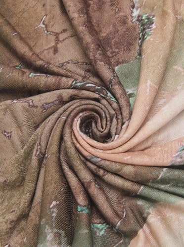 Printed Jersey Cotton Scarf for Women, Stretch Soft Hijab, Lightweight Breathable Head Wrap for All Seasons - color: Mctlp2538-i Pattern