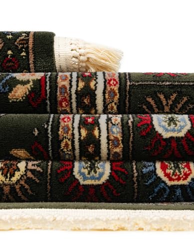 Rugs.com Bokhara Collection Rug – 2x3 Dark Green Medium-Pile Rug Perfect for Entryways, Kitchens, Breakfast Nooks, Accent Pieces - color: Dark Green, size: 2' x 3'