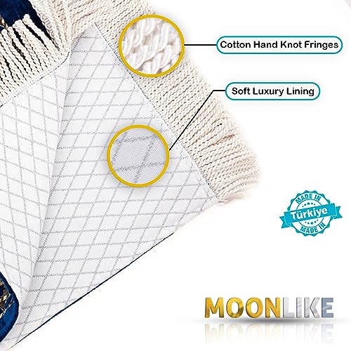 Thick Islamic Prayer Mat, Gifts for Muslim Women & Men, Adult Salah Mat, Eid Mubarak Blue - color: Blue