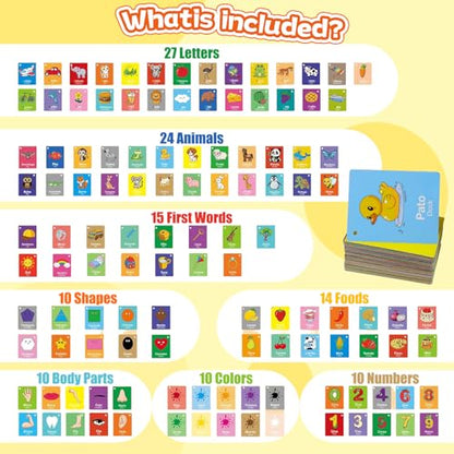 Toddler Spanish Learning Flash Cards, 60 PCS Double Sides Bilingual Flashcards for Numbers, Colors, Shapes, Sight Words, Learn Spanish for Kids, Preschool Kindergarten Learning Activities - style: Spanish Learning Cards