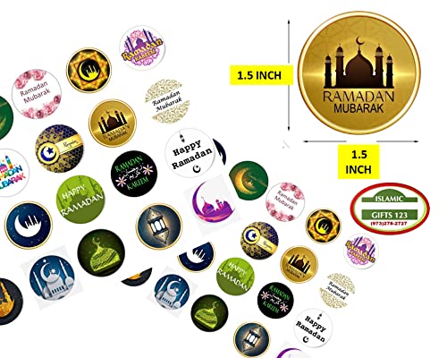 Ramadan Mubarak Stickers 100 Ramadan Kareem Stickers Novelty رمضان مبارك Ramadan Gifts Quran Gifts Quran Ramadan Decoration Islamic Gifts 123 - style: 100 Stickers 1.5"