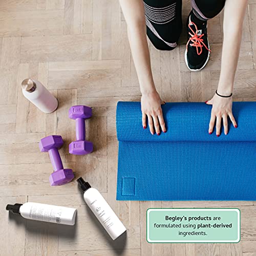 Begley's Yoga Mat Cleaner and Deodorizer Spray 8oz, with Fragrant Essential Oils, Pure Eucalyptus & Lavender - size: 8 Fl Oz (Pack of 1)